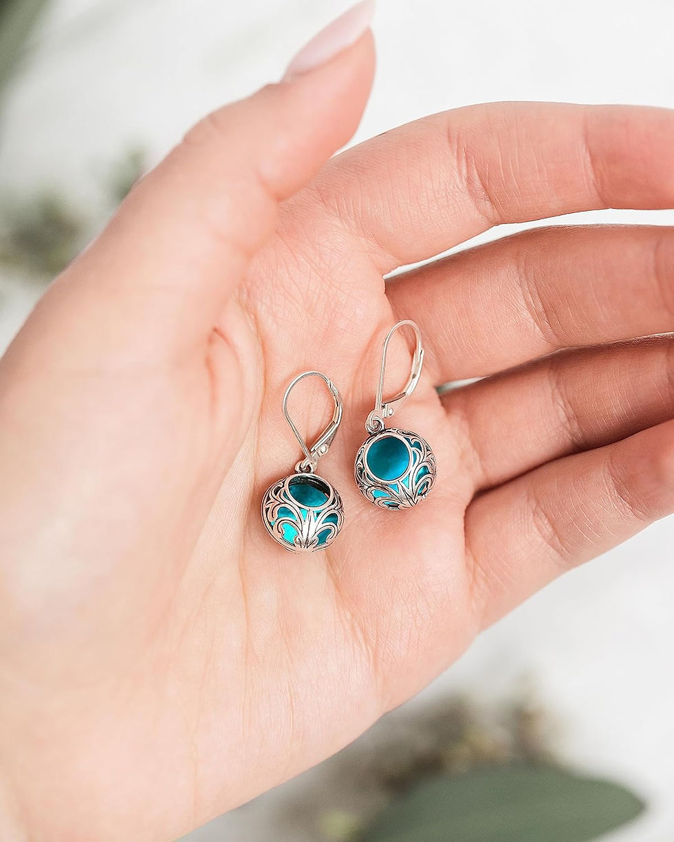 Thumbnail: Bottled Up Designs Handmade Vintage Lace Leverback Earrings