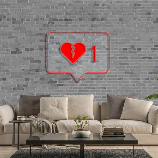 Thumbnail: 1 Broken Heart | LED Neon Artwork, Neon Sign Custom, Home Decor, Gift Neon Light