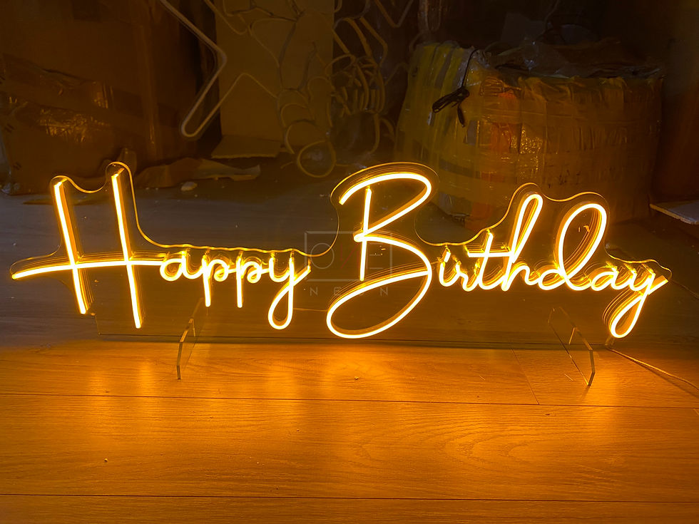 Thumbnail: Happy Birthday LED Neon Sign, Neon Sign Custom, Home Decor, Gift Neon Light