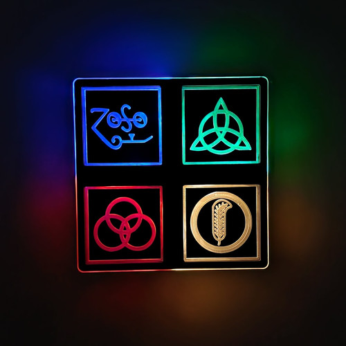 LED Zeppelin IV Edge Lit Acrylic Signs ONE Neon Signs