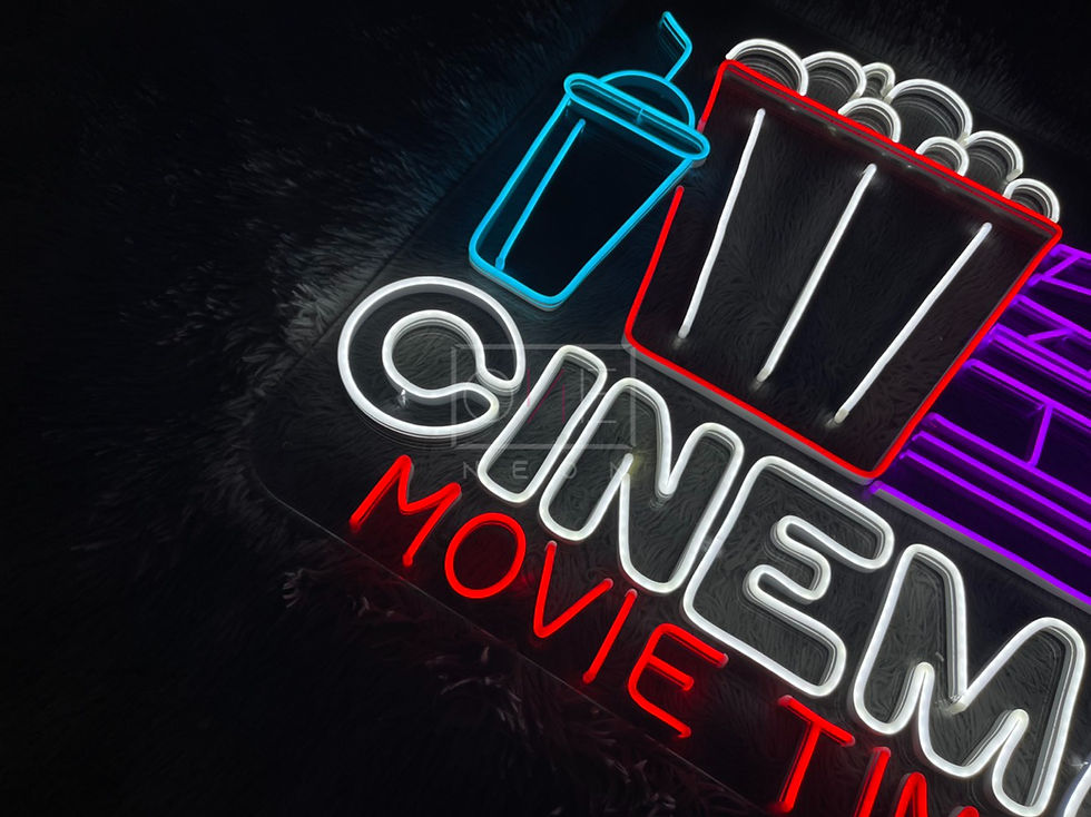 섬네일: Cinema Movie Time LED Neon Sign, Neon Sign Custom, Home Decor, Gift Neon Light