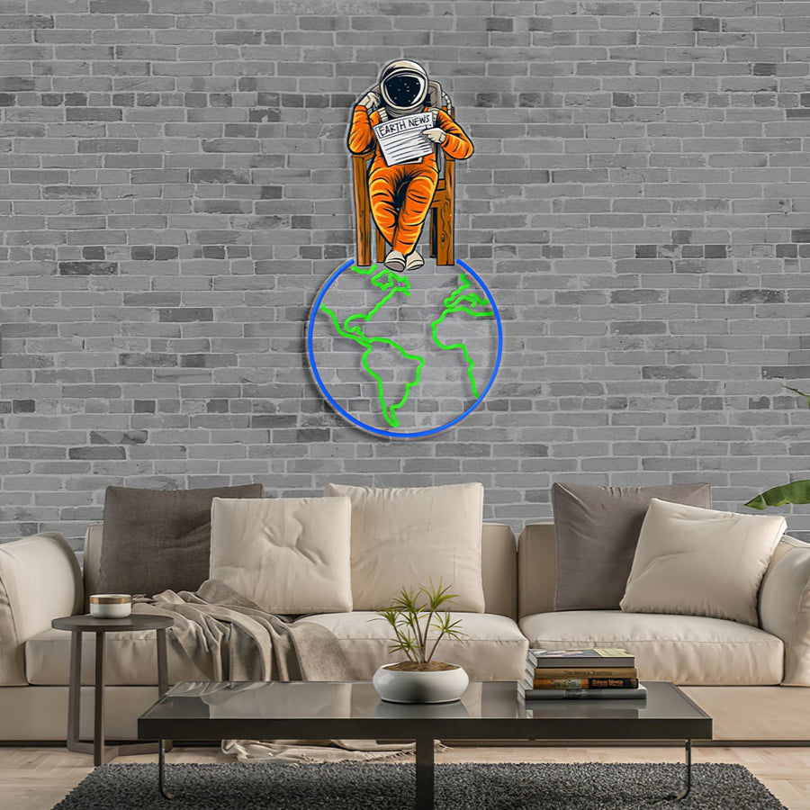 サムネイル： Earth News | LED Neon Artwork, Neon Sign Custom, Home Decor, Gift Neon Light
