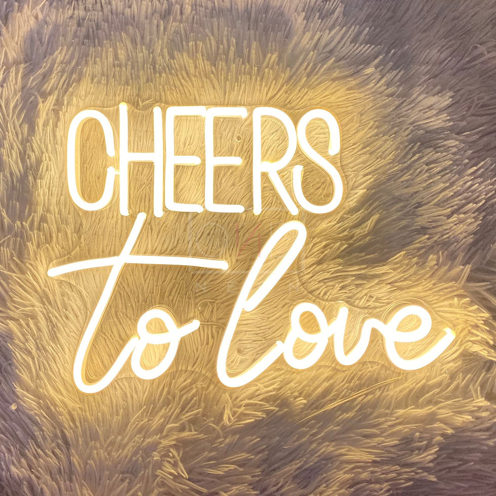 Thumbnail: Cheers To Love LED Neon Sign, Neon Sign Custom, Home Decor, Gift Neon Light
