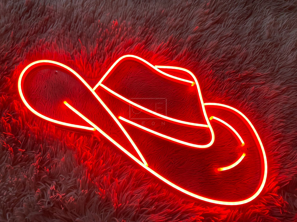 섬네일: Cowboy Hat LED Neon Sign, Neon Sign Custom, Home Decor, Gift Neon Light