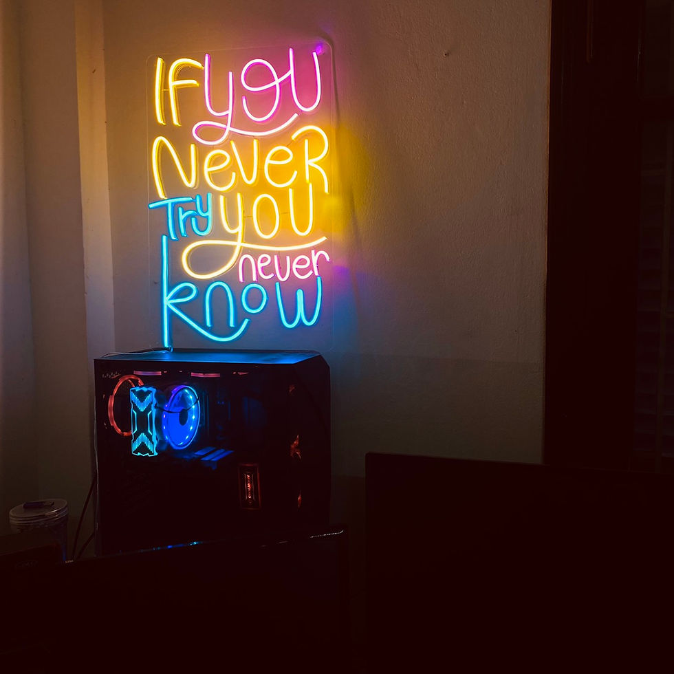 Miniaturbild: If You Never Try You Never Know | LED Neon Sign