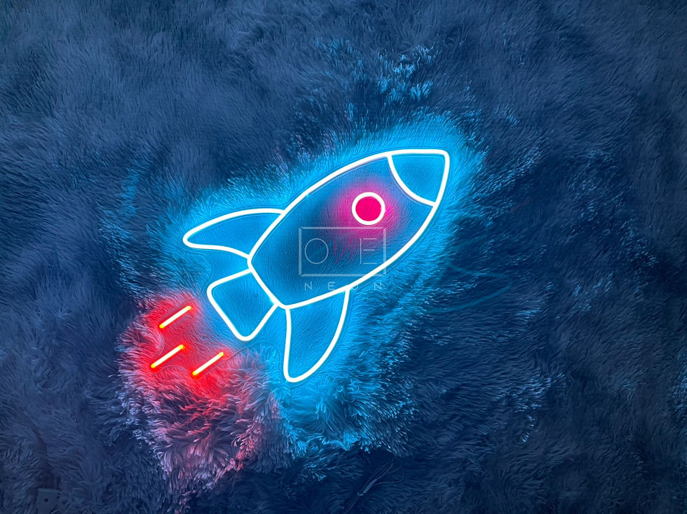 Thumbnail: Rocket LED Neon Sign, Neon Sign Custom, Home Decor, Gift Neon Light