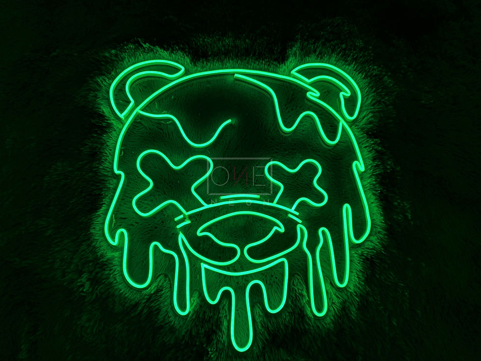 섬네일: Bear Melted LED Neon Sign, Neon Sign Custom, Home Decor, Gift Neon Light