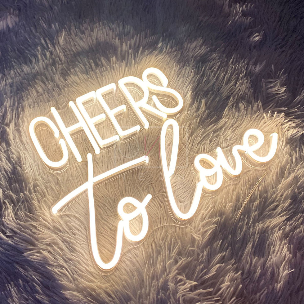Thumbnail: Cheers To Love LED Neon Sign, Neon Sign Custom, Home Decor, Gift Neon Light