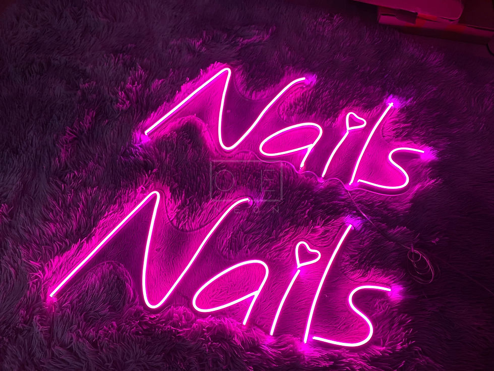 Thumbnail: Nails Nails LED Neon Sign, Neon Sign Custom, Home Decor, Gift Neo
