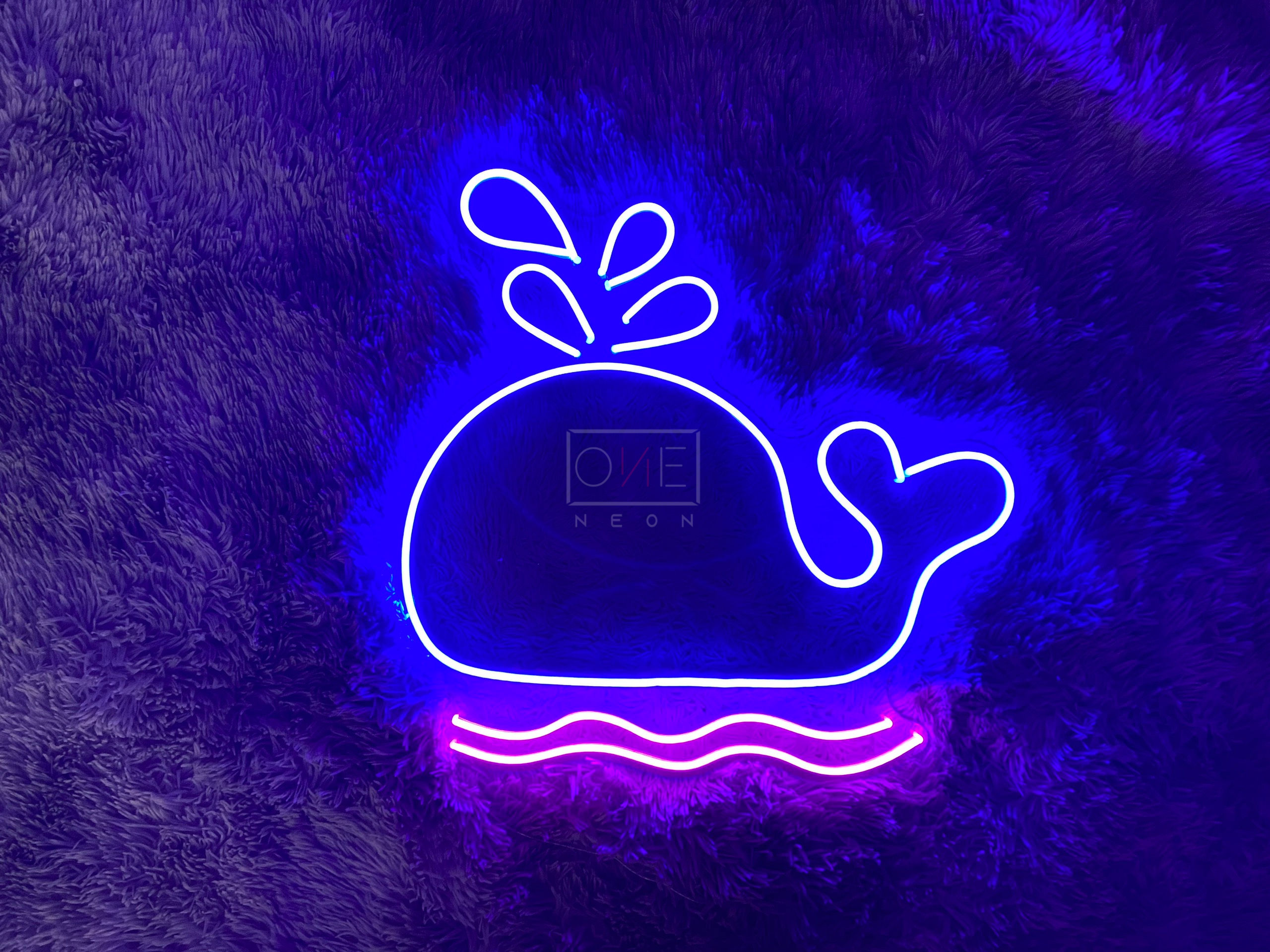Whale LED Neon Sign, Neon Sign Custom, Home Decor, Gift Neon Light