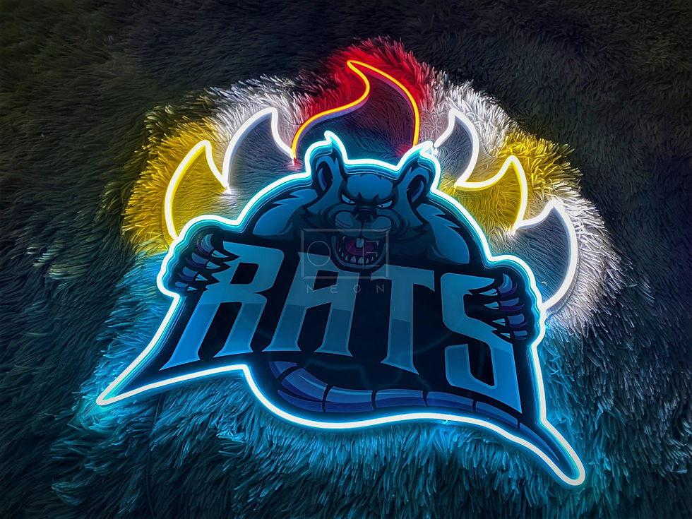 Thumbnail: RATS LED Neon Sign, Neon Sign Custom, Home Decor, Gift Neon Light