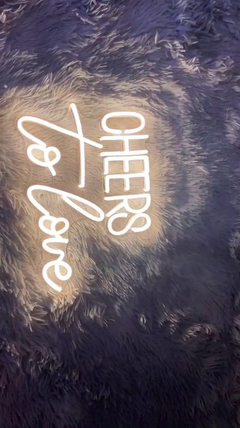 Thumbnail: Cheers To Love LED Neon Sign, Neon Sign Custom, Home Decor, Gift Neon Light