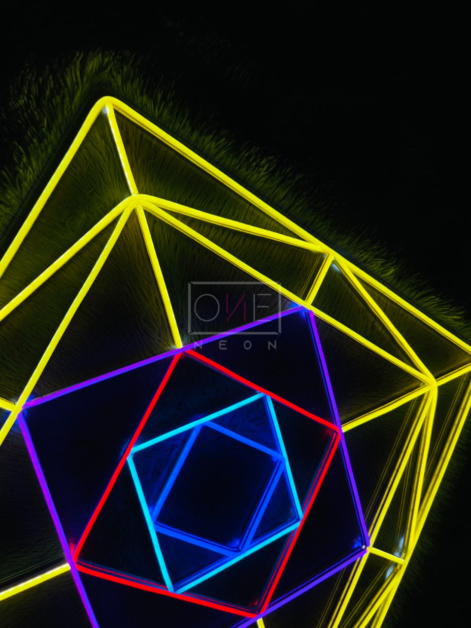 Thumbnail: Geometric Shapes LED Neon Sign, Neon Sign Custom, Home Decor, Gift Neon Light