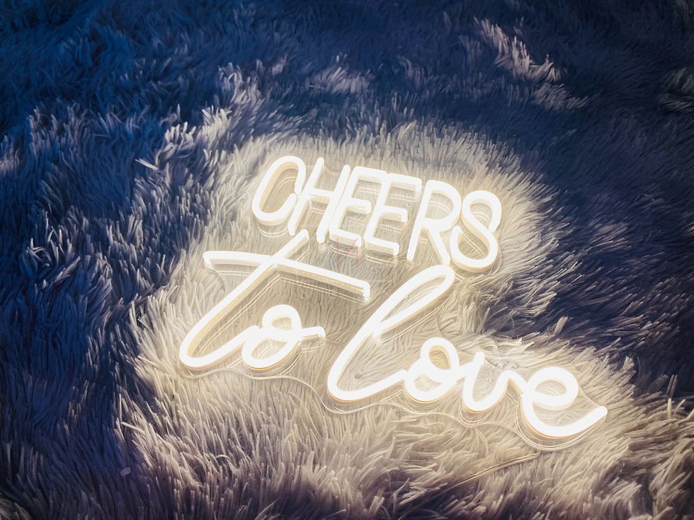 Thumbnail: Cheers To Love LED Neon Sign, Neon Sign Custom, Home Decor, Gift Neon Light