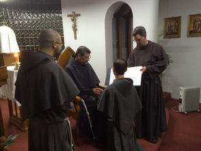 Friar Jerome M. renews his Simple Vows