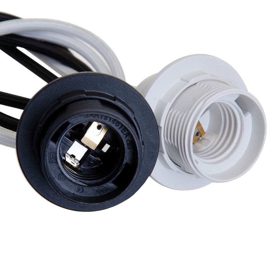 Miniatura: PORTALÁMPARA + CABLE NEGRO