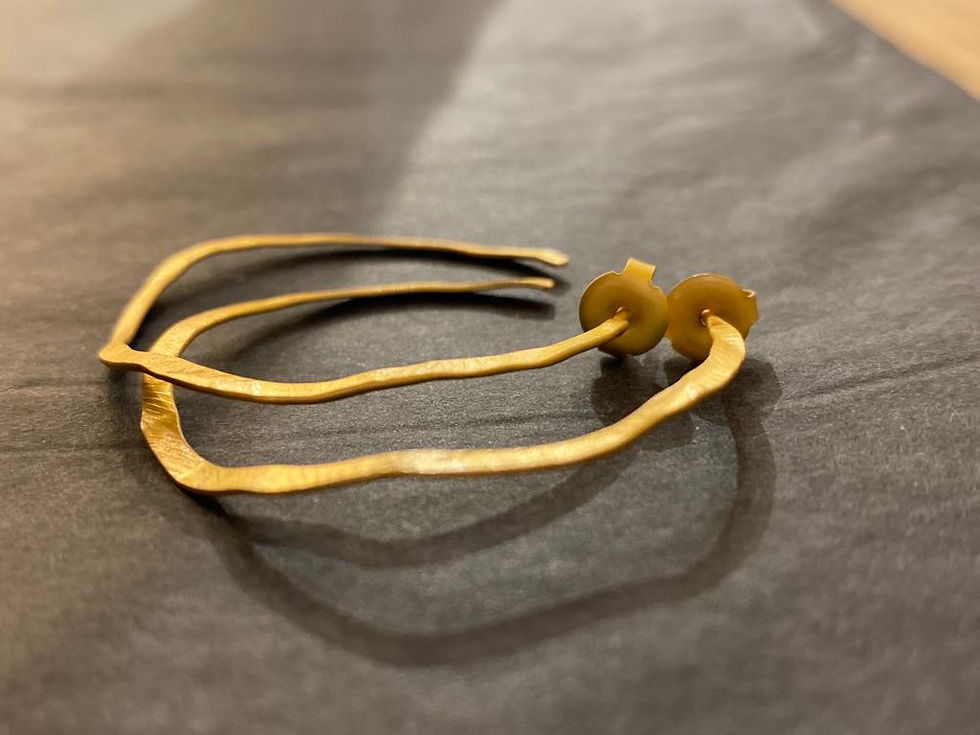 Miniatura: PENDIENTES ARO DORADO L