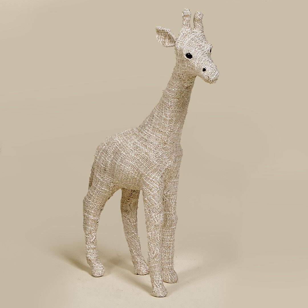 JIRAFA BLANCO/DORADO 43CM FIGURA