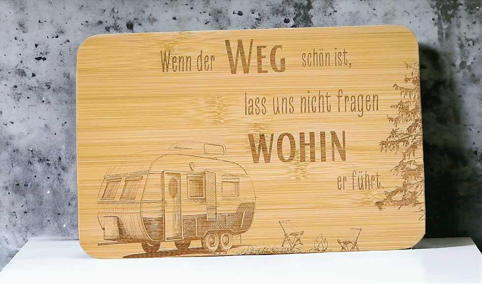 Miniaturbild: Ein Beispielbild vom Bambusbrett graviert von Tschaudis Giftsahop