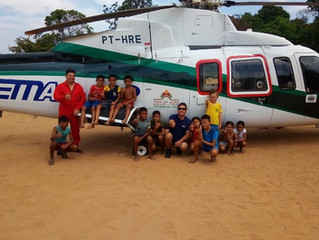 Remoção de indígenas doentes do Tapajós e Arapiuns foi realizada por helicóptero da EMAR