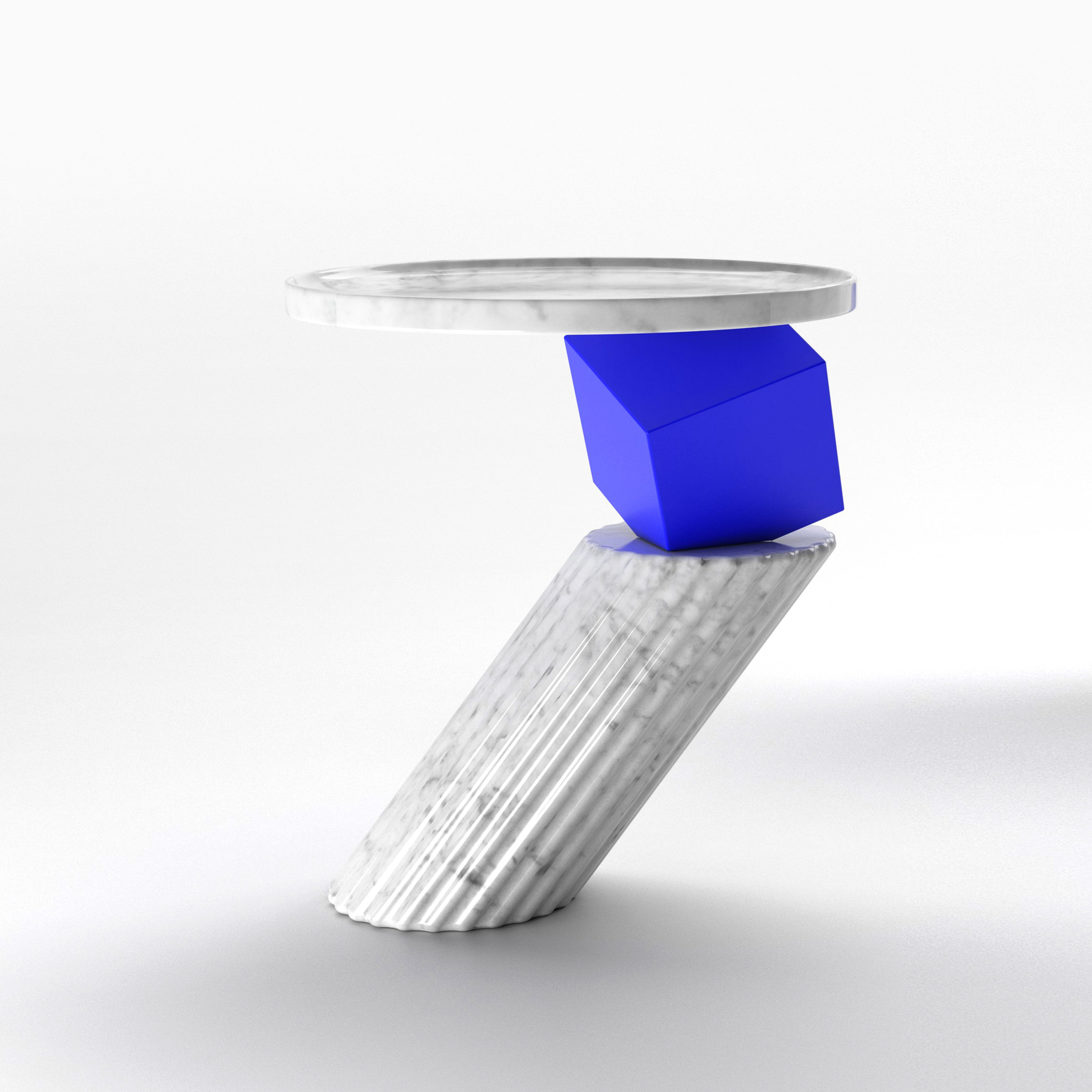OBJECT SIDE TABLE (BLUE CUBE)