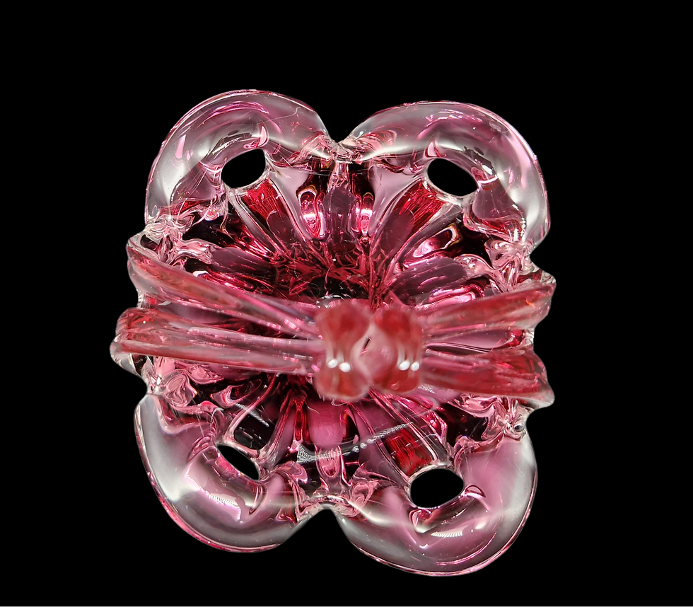 Thumbnail: Beautiful Murano Glass Basket Vase 