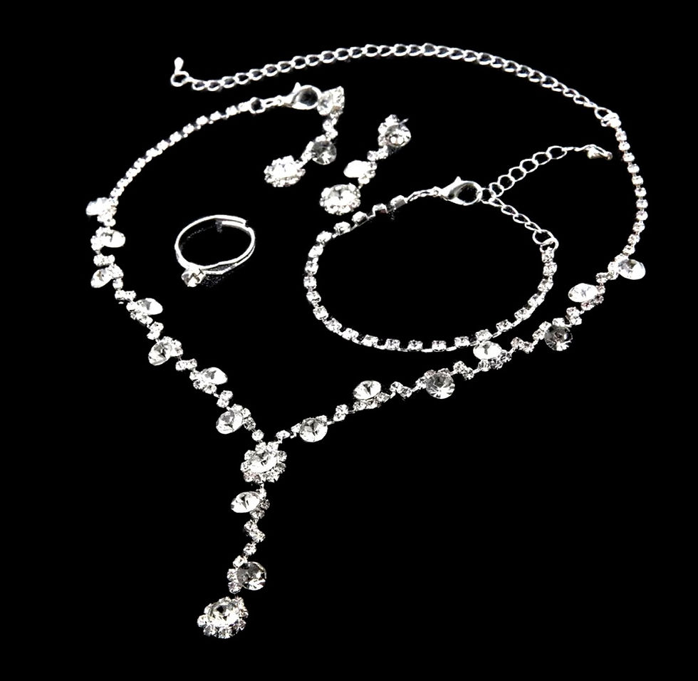 Thumbnail: NEW.. Necklace, 
Earring, Bracelet, 
And Ring Set
