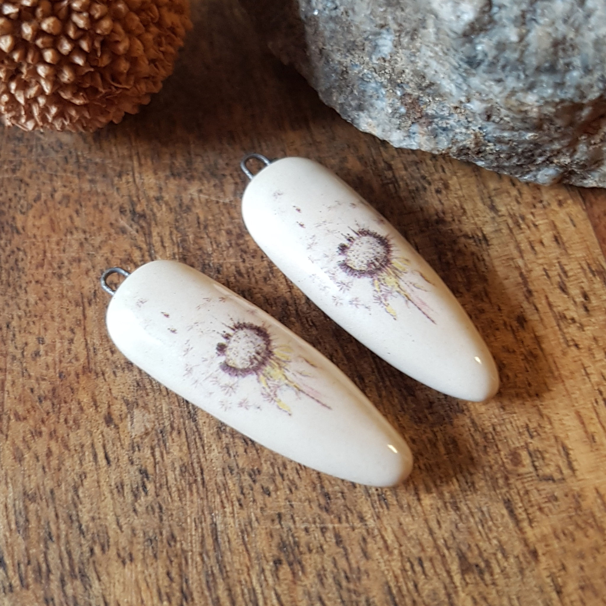 Dandelion Wishes Drop Pair