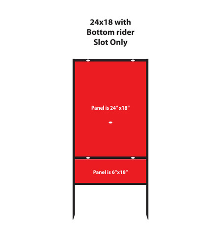 Bottom Feed Riser Decal Vertical 24x18 Bottom Rider | LakeNormanSignCo