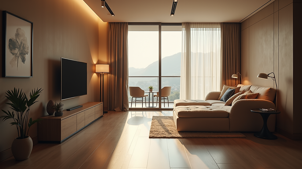 Eye-level view of a luxurious apartment interior - Prime Barcelona Real Estate