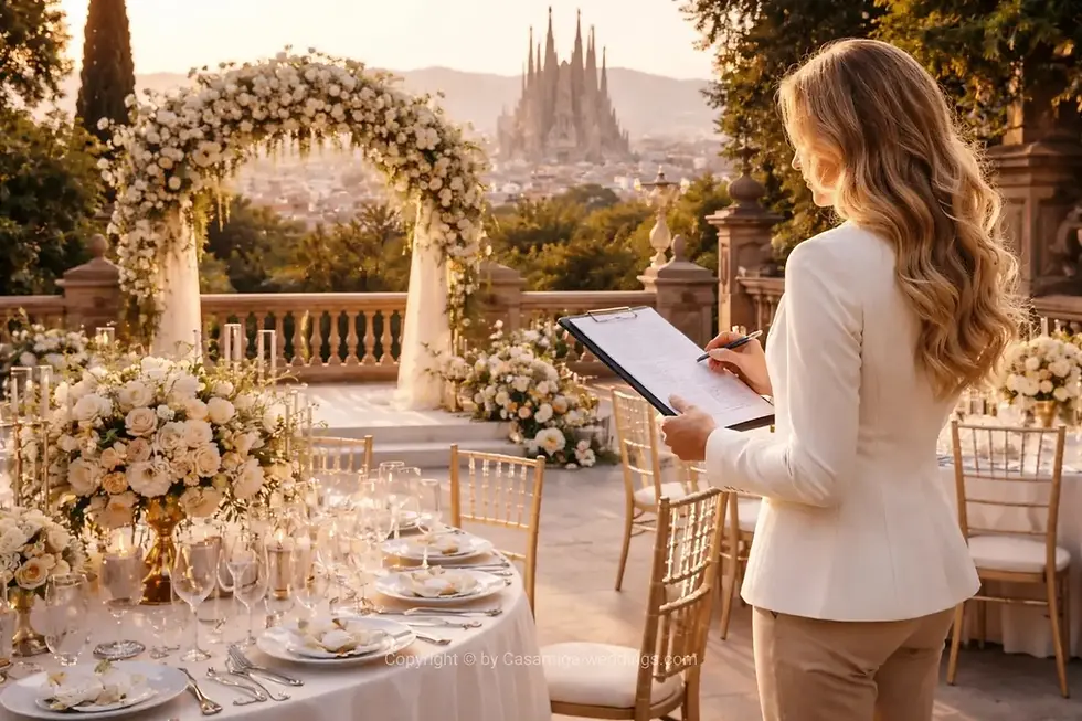 Wedding planner coordinating the wedding day in Barcelona | Casamiga Weddings