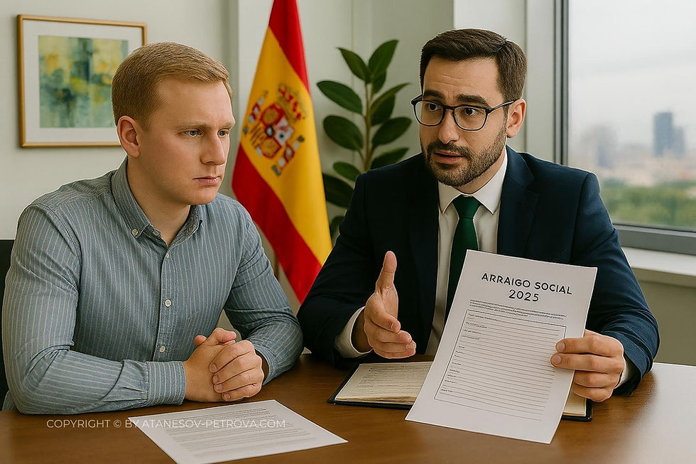 Оформление Arraigo Social в Испании в 2025 году — документы, сроки, помощь адвоката Atanesov Petrova