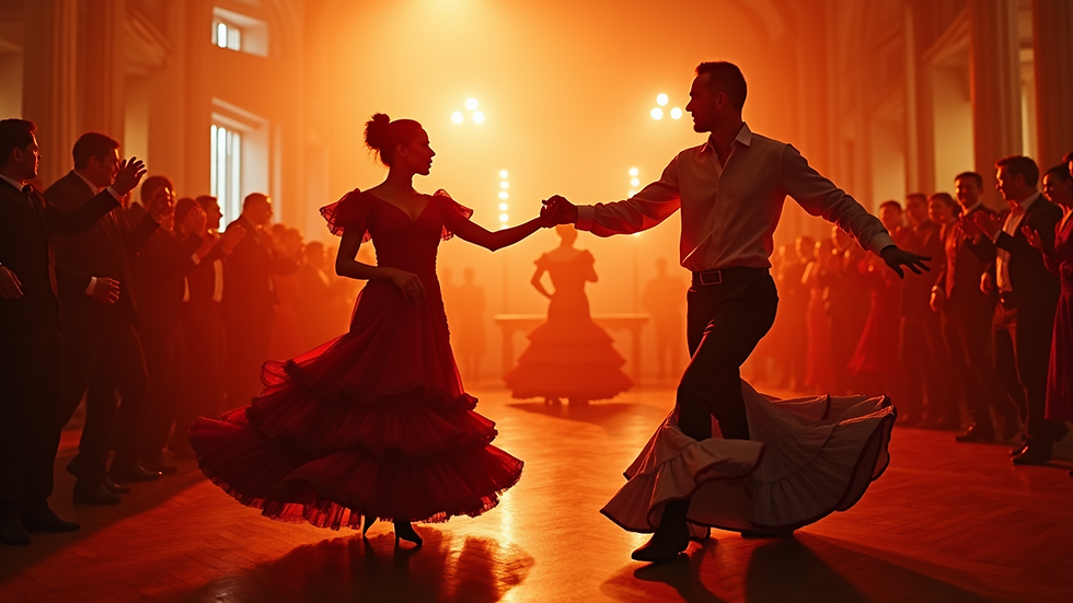 Flamenco dancers performing at a wedding