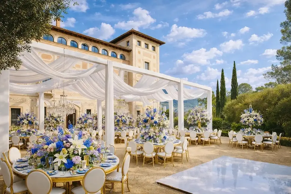 Barcelona luxury wedding reception 2027 Casamiga Weddings