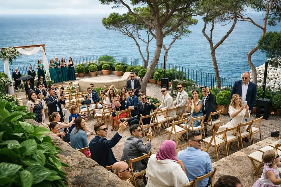 Costa Brava villa wedding reception sea view Casamiga Weddings