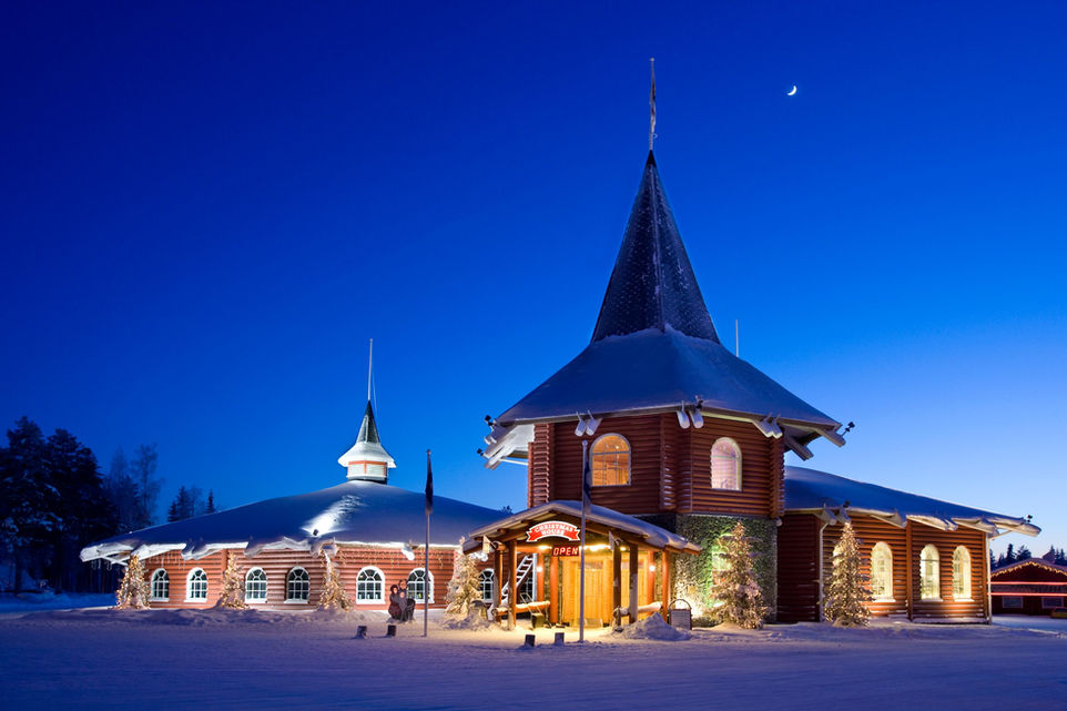 Christmas house of Santa Claus Village in Rovaniemi Lapland Finland. Winter Tours to Lapland, Finland by Scandinavian Travel Group