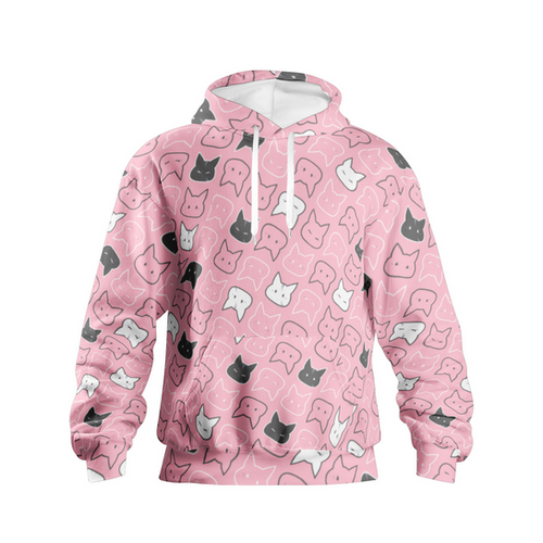 FUWA BUN Pink All Over Print Hoodie | Keyokku