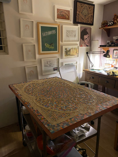 Trabajando en el taller