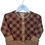 Thumbnail: GUCCI KIDS WOOL CHECK PRINT LOGO CARDIGAN