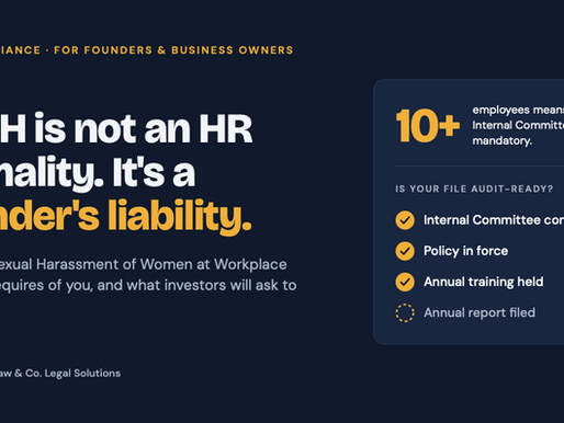 POSH Compliance Is Not an HR Formality. It’s a Founder’s Liability.