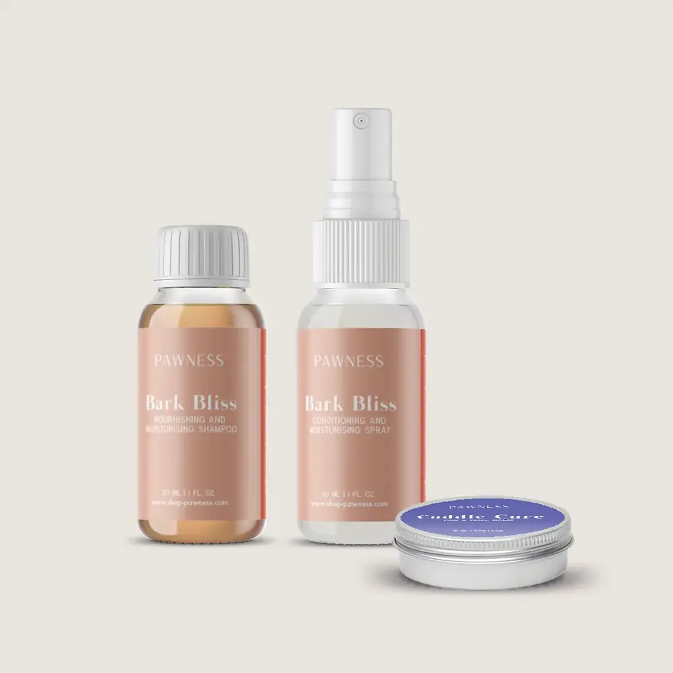 The mini Snuggle Shine Set van Pawness - hondenshampoo