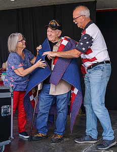 Sherry Flanigan and Dr. Paul Davis present to the 2024 recipient.JPG