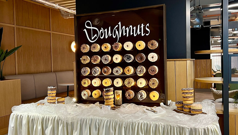 donut wall hire display