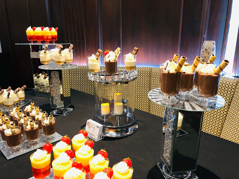 mini dessert table caterers LEEDS BRADFORD WAKEFIELD MANCHESTER YORK SHEFFIELD