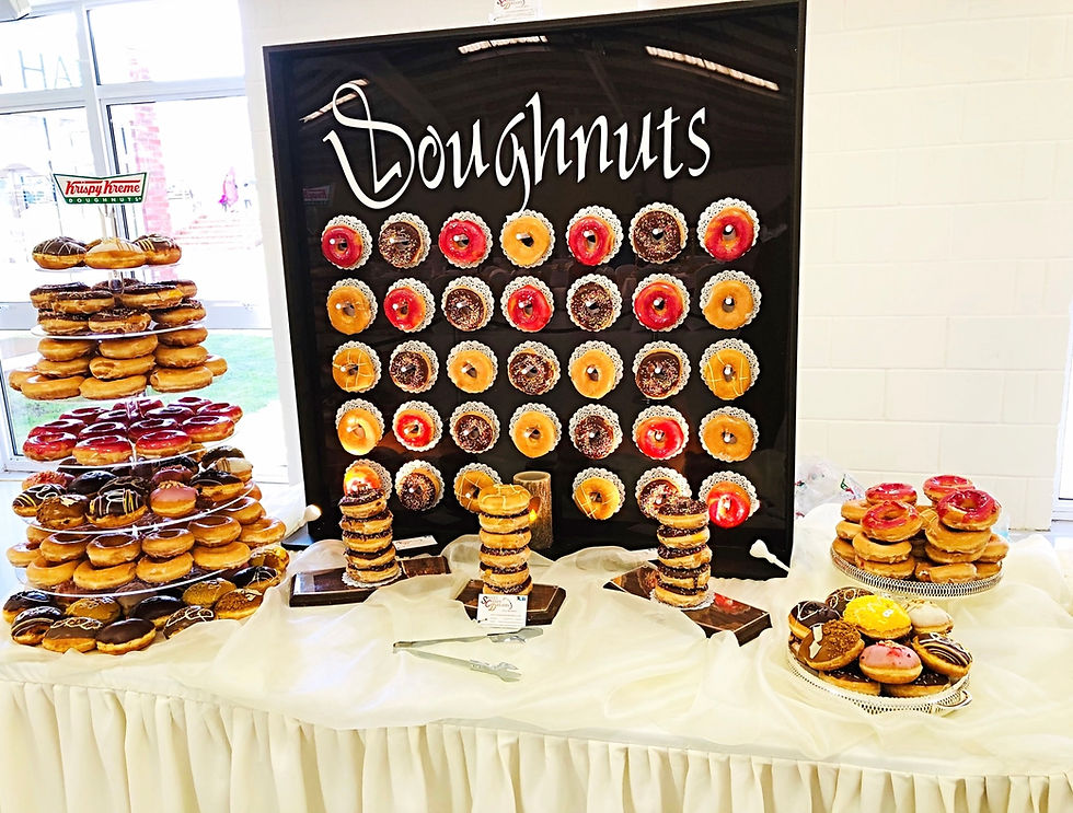 Krispy Kreme donut disply hire caterers suplliers
