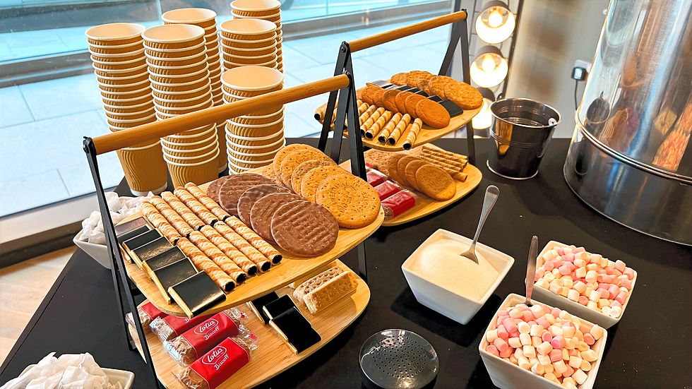 Snack station with tea and coffee caterers to hire Leeds Bradford Manchester doncaster_edi
