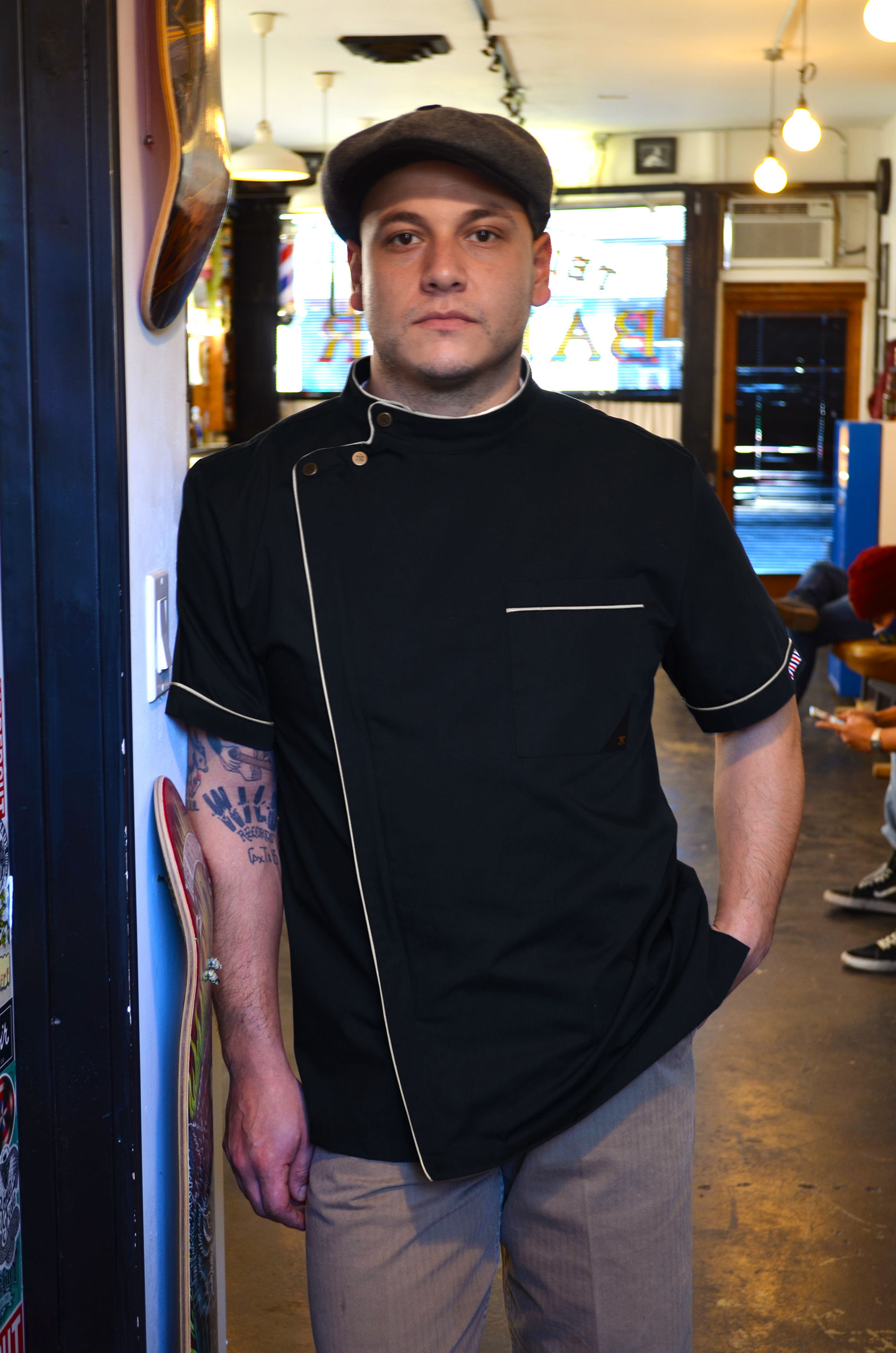 "Jacob" Barber Smock W/ Mesh Panels