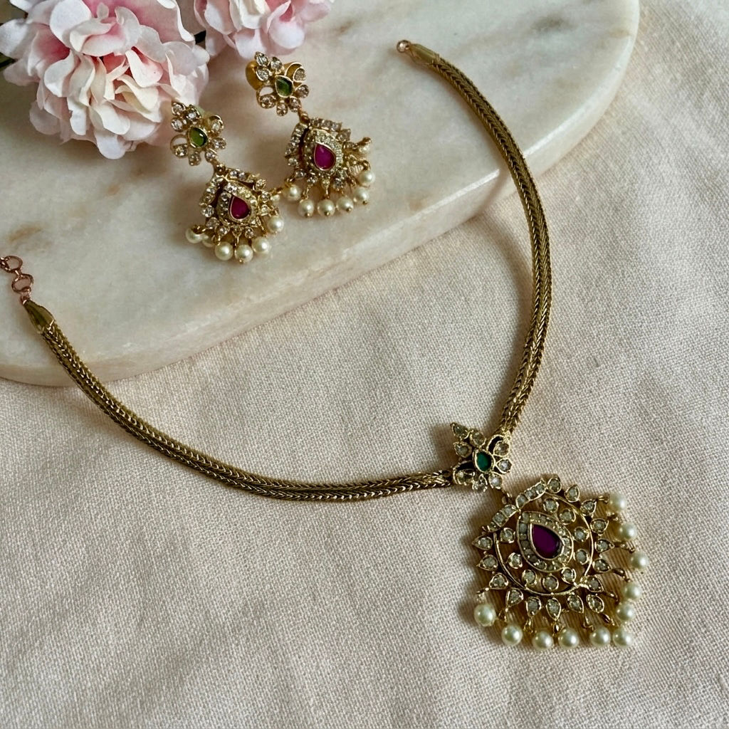 Anaya Polki Necklace Set
