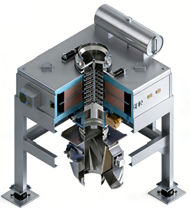 Automatic electromagnetic dry powder iron separator