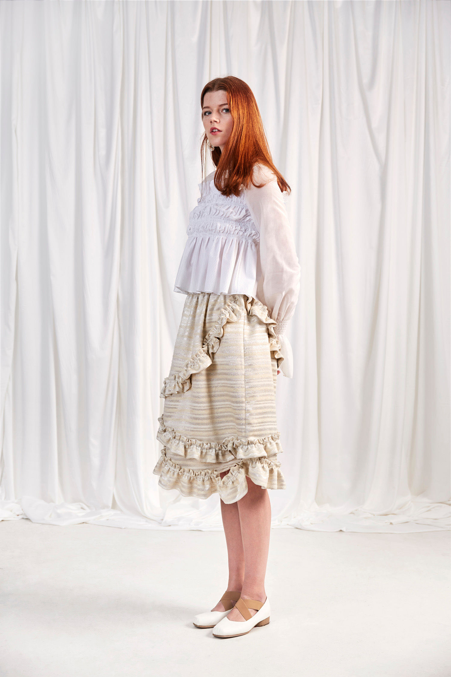 Brocade Stripe Skirt